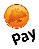 Rotated Swedbank Pay logo.